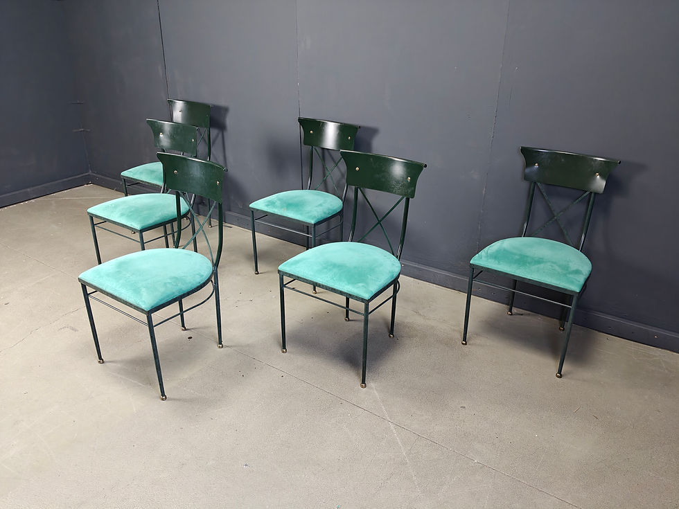 Thumbnail: Vintage dining chairs by Belgo chrom, set of 6 - 1970s