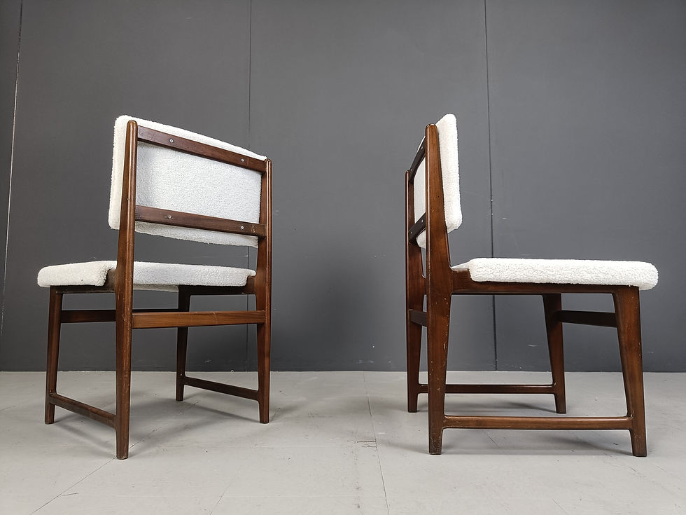 Thumbnail: Mid century teak scandinavian dining chairs, 1960s