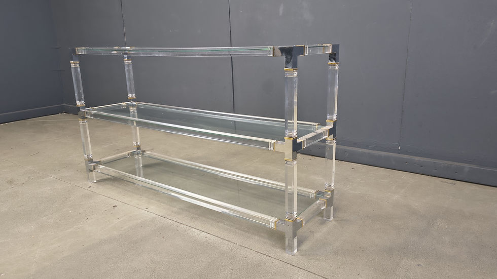 Thumbnail: Chrome and lucite console table, 1970s