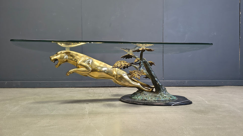 Thumbnail: Brass jaguar coffee table, 1970s