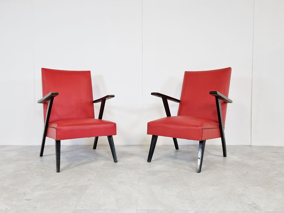 Pair of Vintage armchairs, 1960's Belgium