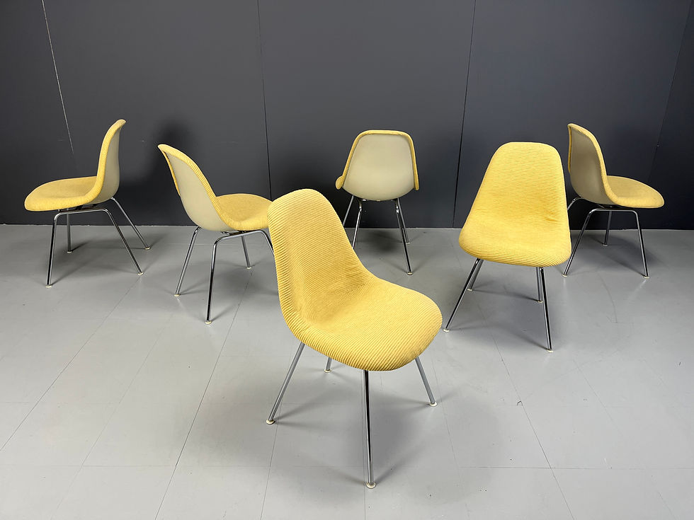 Thumbnail: Eames fiberglass dining chairs for herman Miller, 1970s