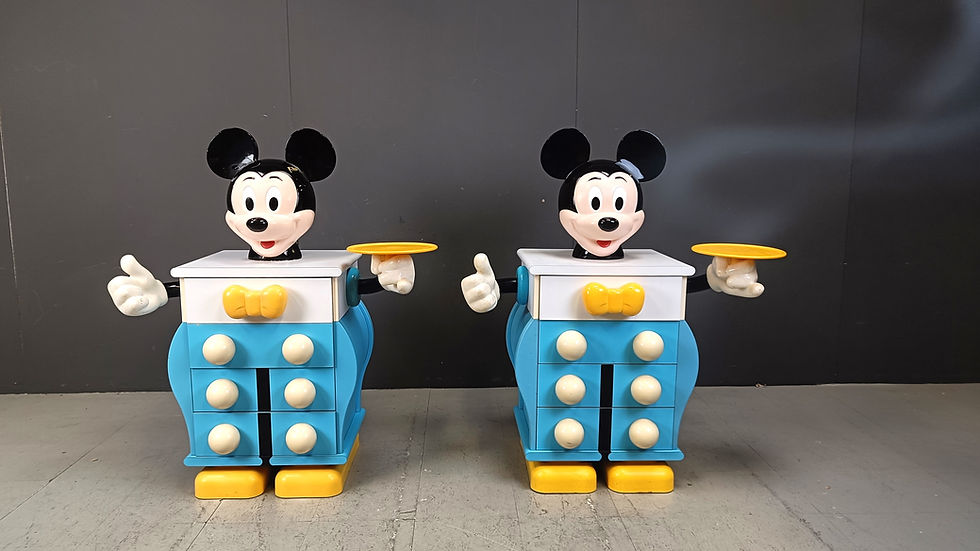 Thumbnail: Pair of rare Mickey Mouse Chest of Drawers from Starform, France, 1988