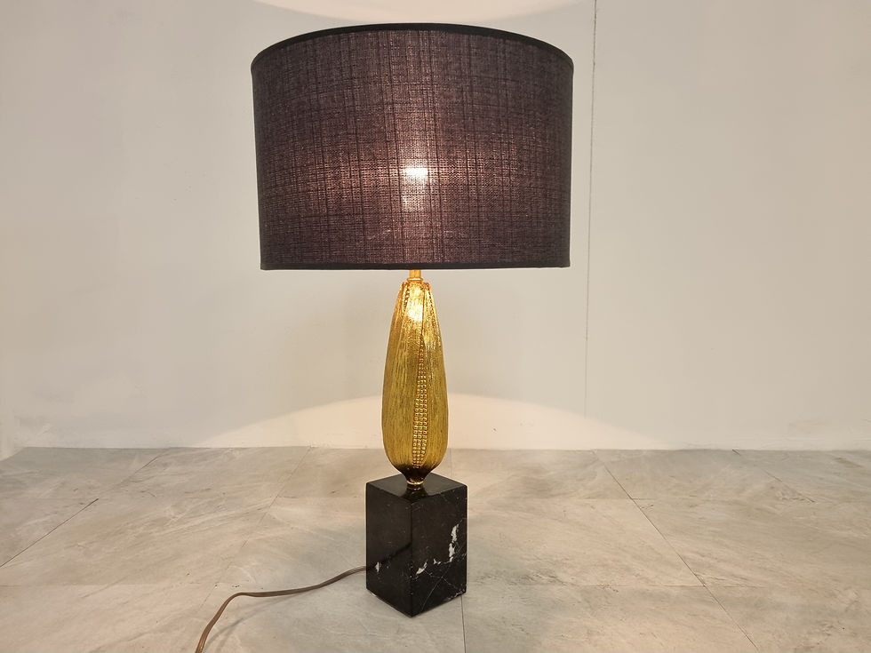 Vintage french corn table lamp, 1970s