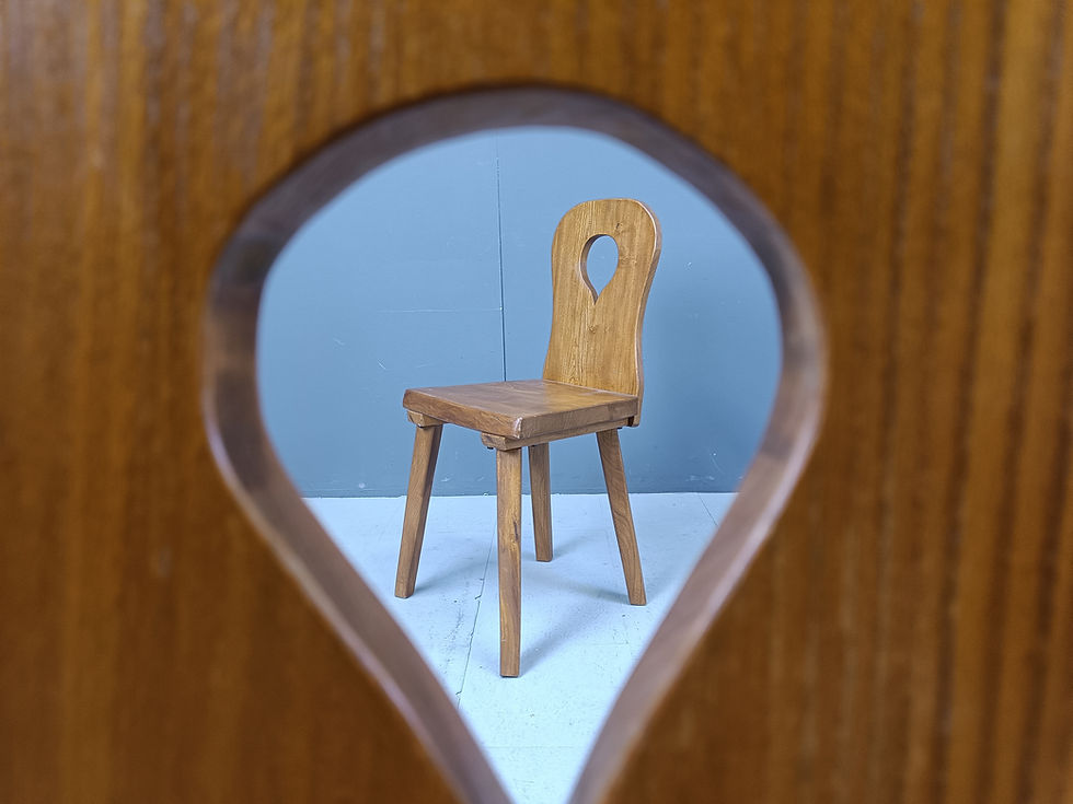 Thumbnail: Vintage brutalist dining chairs set of 4 - 1960s