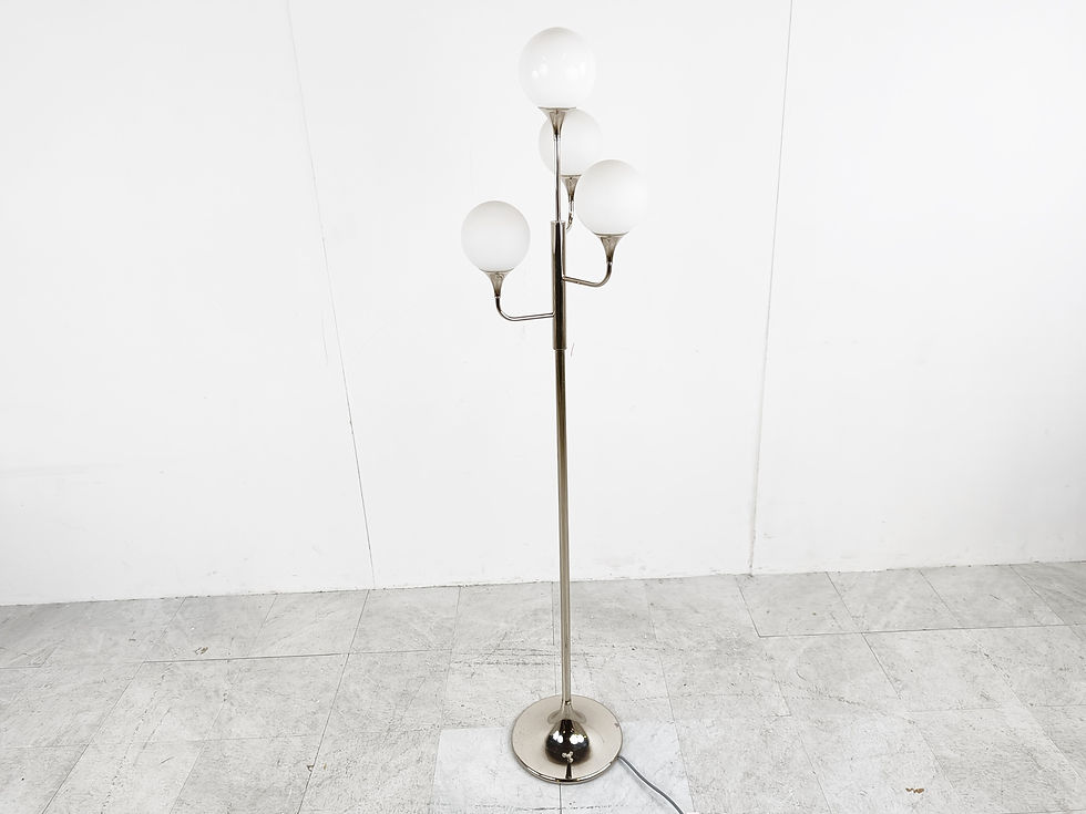 Thumbnail: Vintage chrome sciolari floor lamp, 1970s , Italy