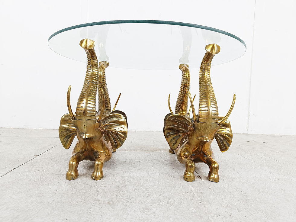 Thumbnail: Brass elephant coffee table, 1970s
