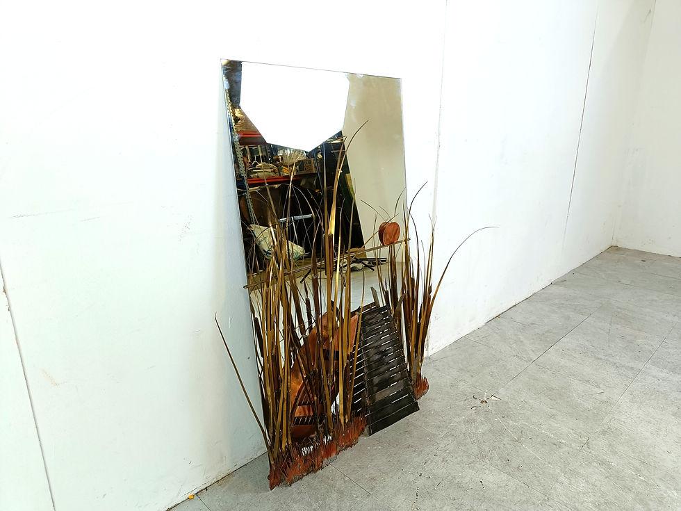 Thumbnail: Sculpted copper mirror by Daniel D'haeseleer, 1970s