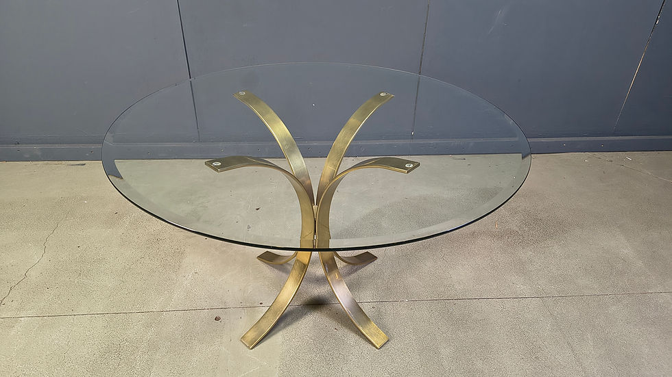 Thumbnail: Vintage brass dining set by Belgochrom, 1970s