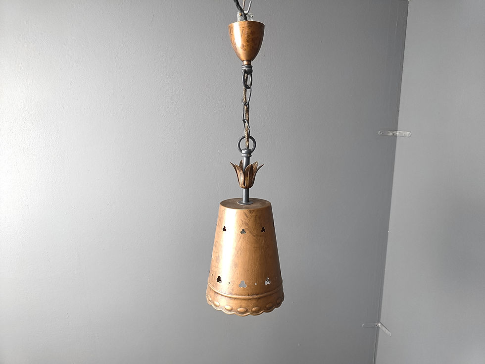 Thumbnail: Brutalist copper pendant light, 1970s
