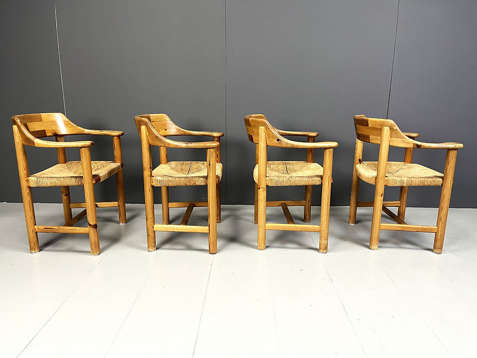 Thumbnail: Rainer Daumiller pine wood dining chairs for Hirtshals Savvaerk - set of 4 - 197