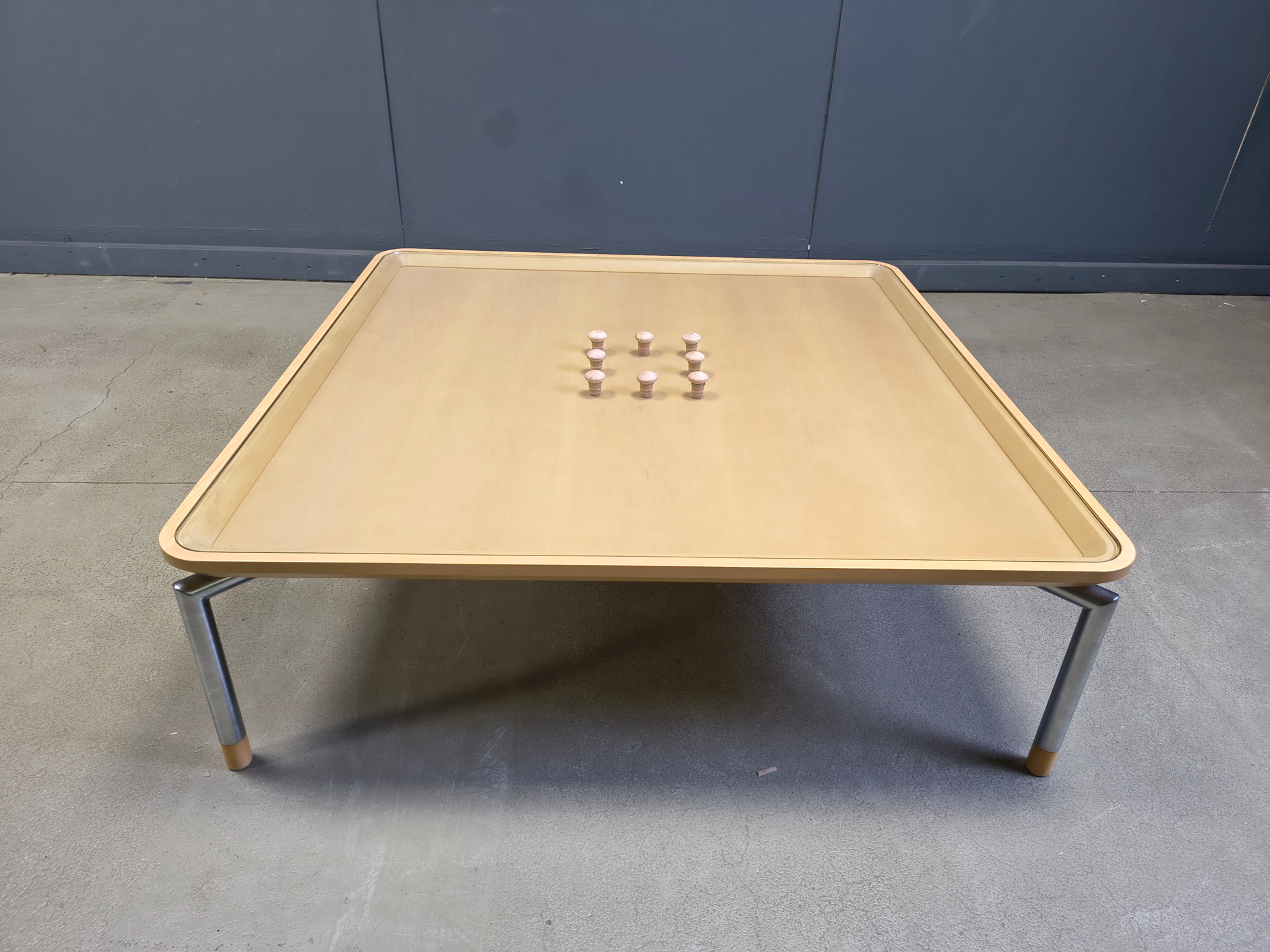 Post modern coffee table with cork and glass, 1980s