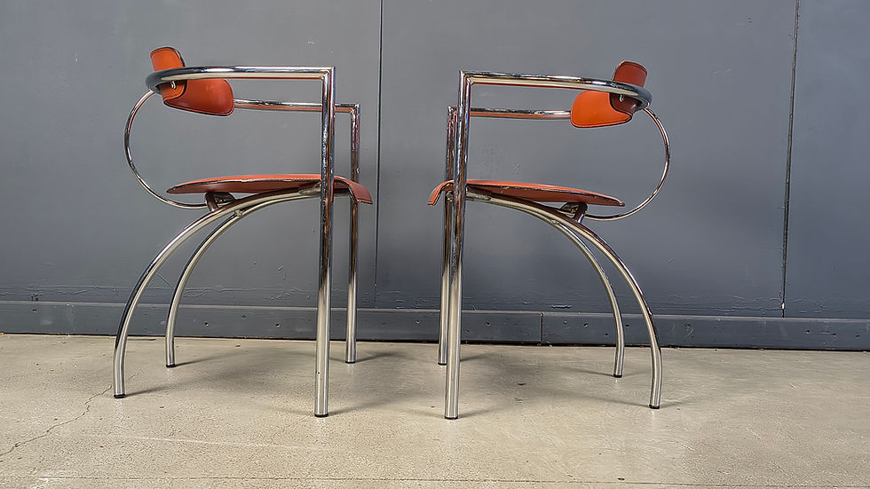 Thumbnail: Postmodern dining chairs by Segis Italy, 1980s