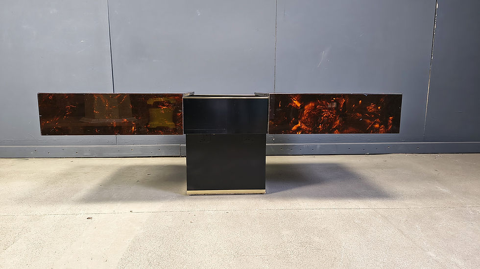 Thumbnail: Vintage hidden bar coffee table by Eric Maville and Jean Claude Mahey, 1970s