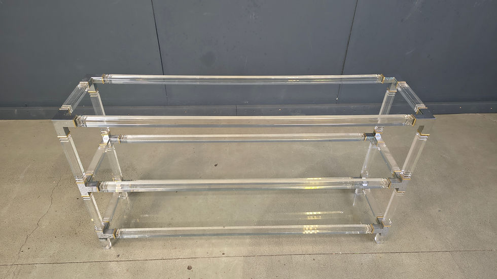 Thumbnail: Chrome and lucite console table, 1970s