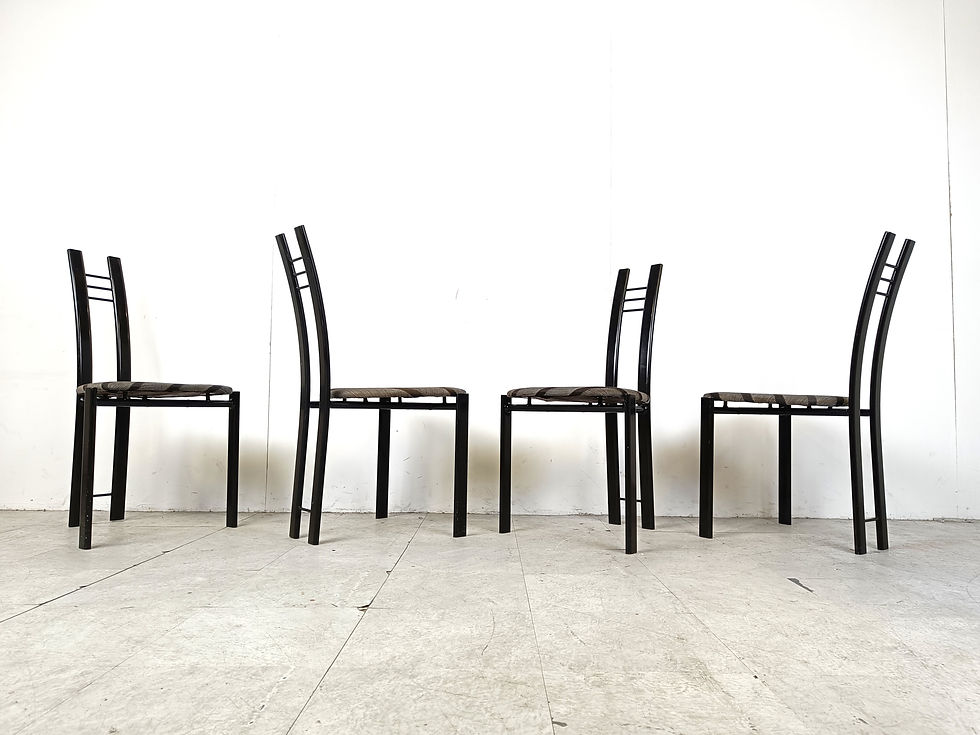 Thumbnail: Post modern dining chairs, 1980s set of 4