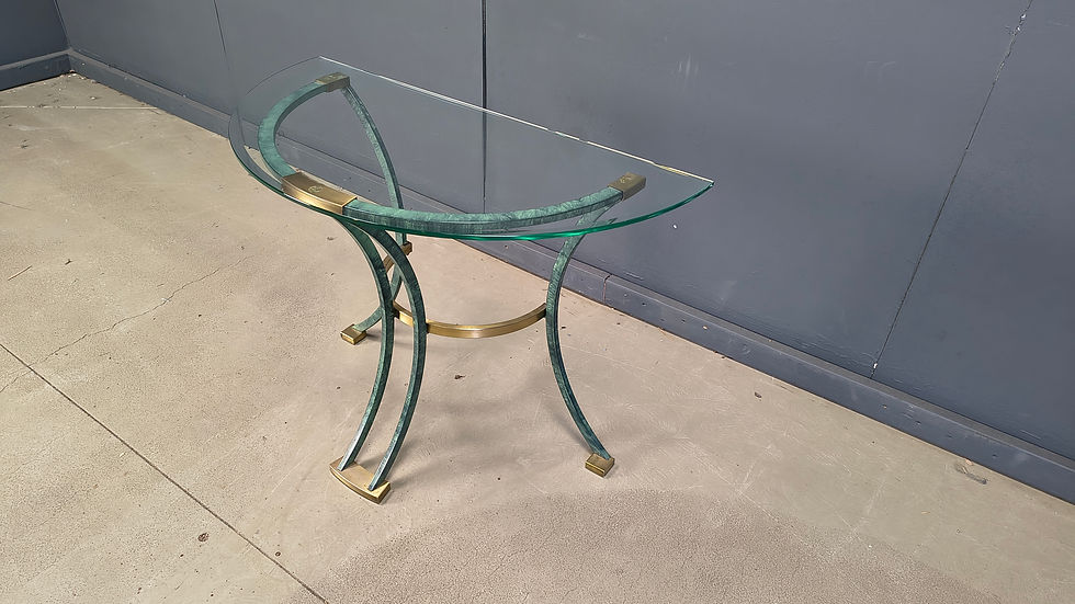 Thumbnail: Vintage brass and metal console, 1970s - France