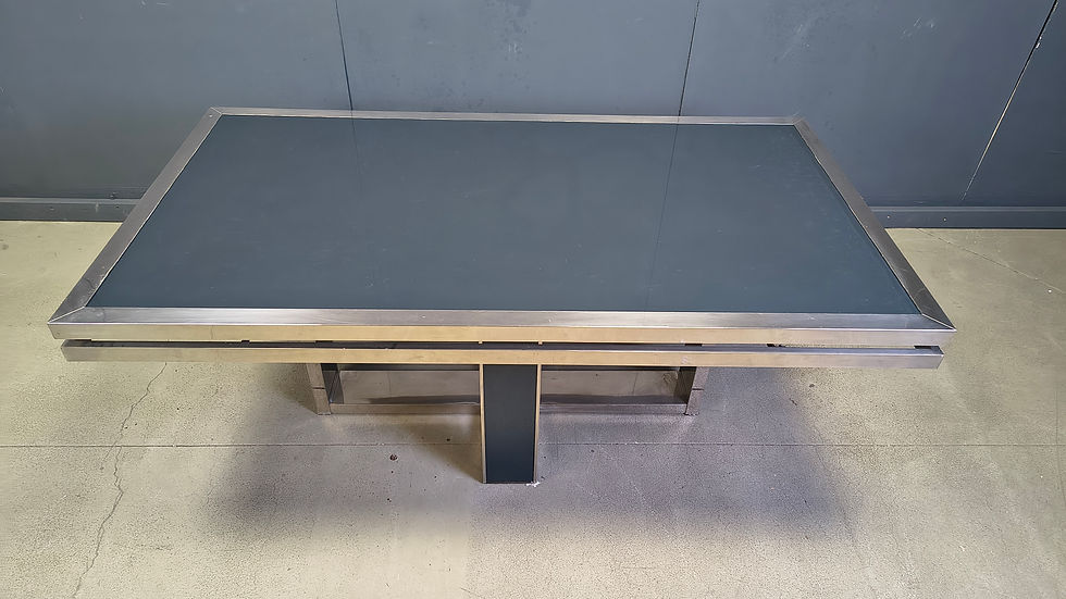 Thumbnail: Vintage Italian chrome dining table, 1970s