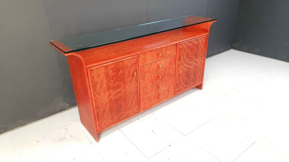 Thumbnail: Vintage rattan sideboard, 1970s