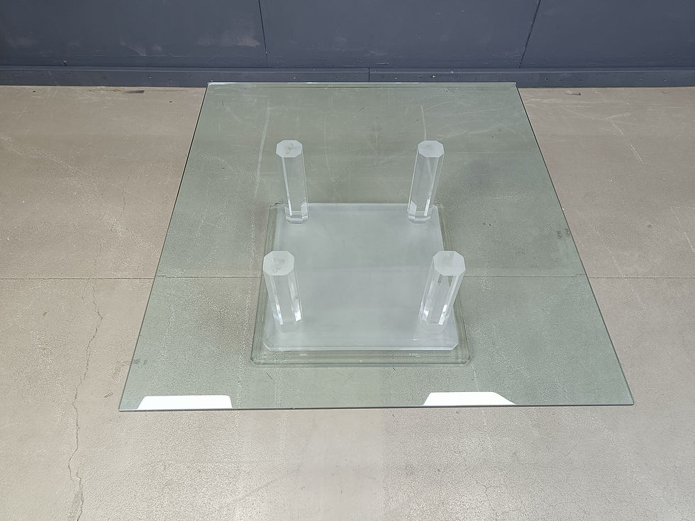 Thumbnail: Lucite column coffee table or side table, 1970s