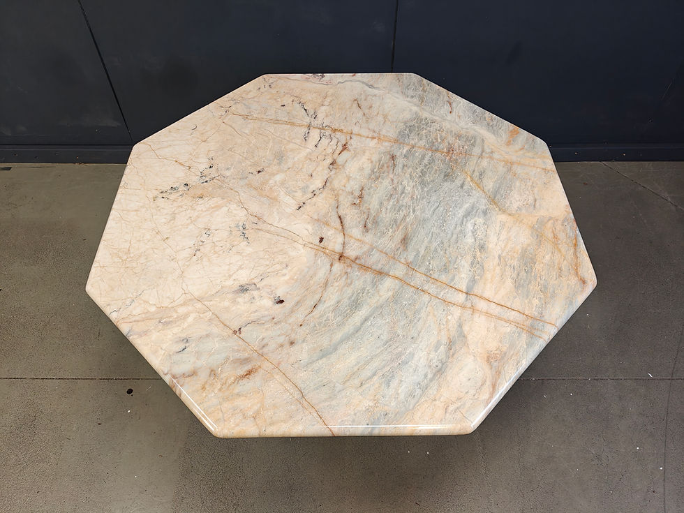 Thumbnail: Vintage octogonal marble dining table, Italy, 1970s