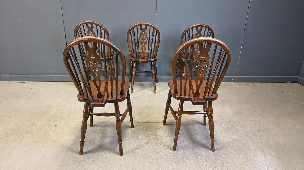 Thumbnail: Set of 5 Vintage  Ercol Dining Chairs , 1950's