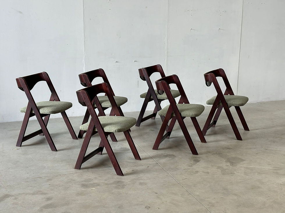 Thumbnail: Mid century  italian dining chairs, 1960s