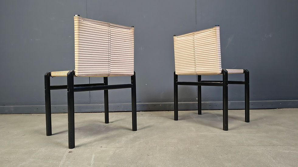 Thumbnail: Set Of 6 "Mastro" Dining Chairs By Afra & Tobia Scarpa For Molteni, Italy 1980's