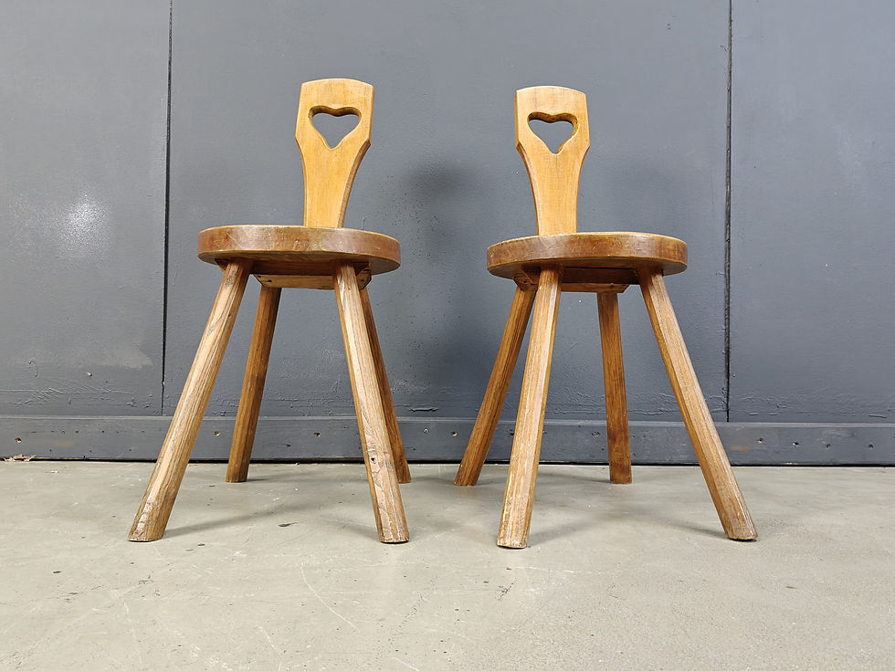 Thumbnail: Pair of brutalist side chairs, 1960s