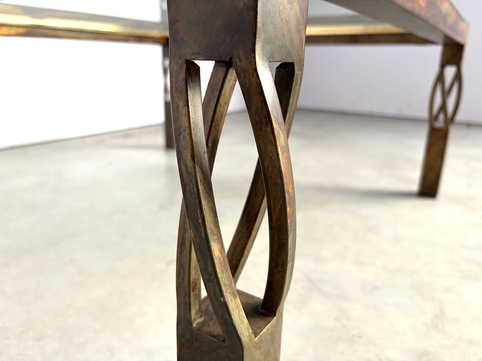 Thumbnail: Vintage steel coffee table, 1980s