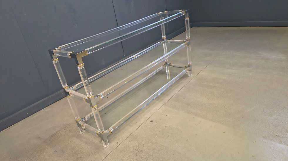 Thumbnail: Chrome and lucite console table, 1970s