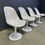 Thumbnail: Vintage fiberglass space age tulip dining chairs, set of 4 - 1960s