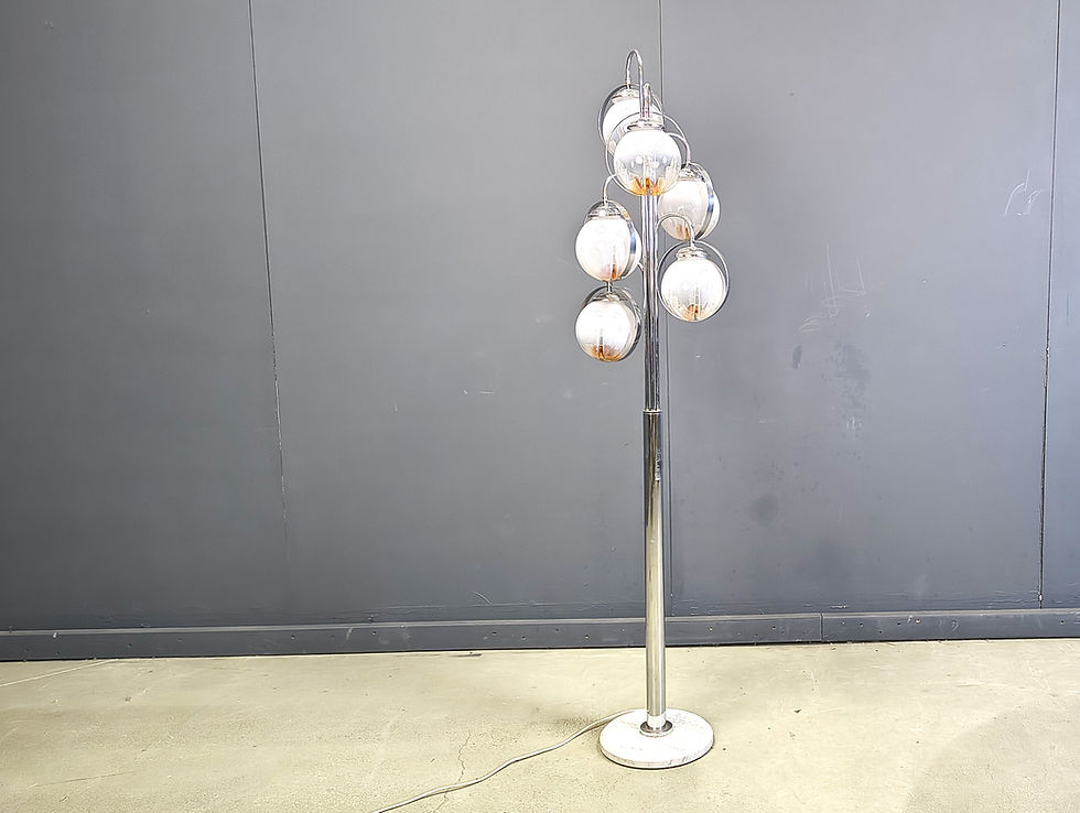 Thumbnail: Vintage murano glass floor lamp by Mazzega, 1970s