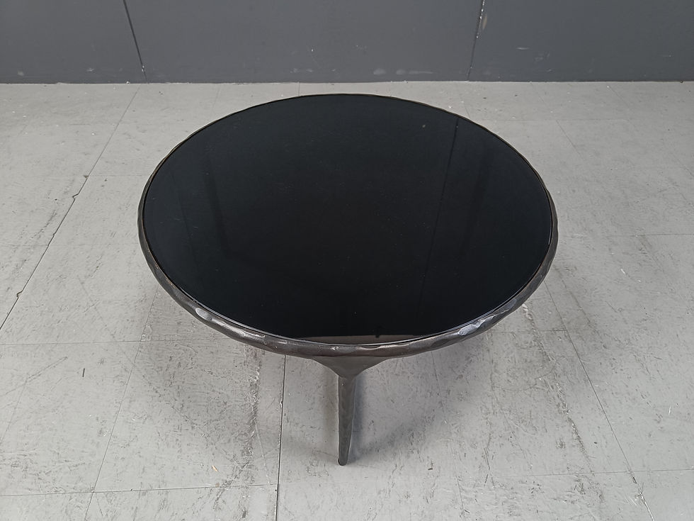 Thumbnail: Vintage brutalist sculpted steel coffee table, 1970s