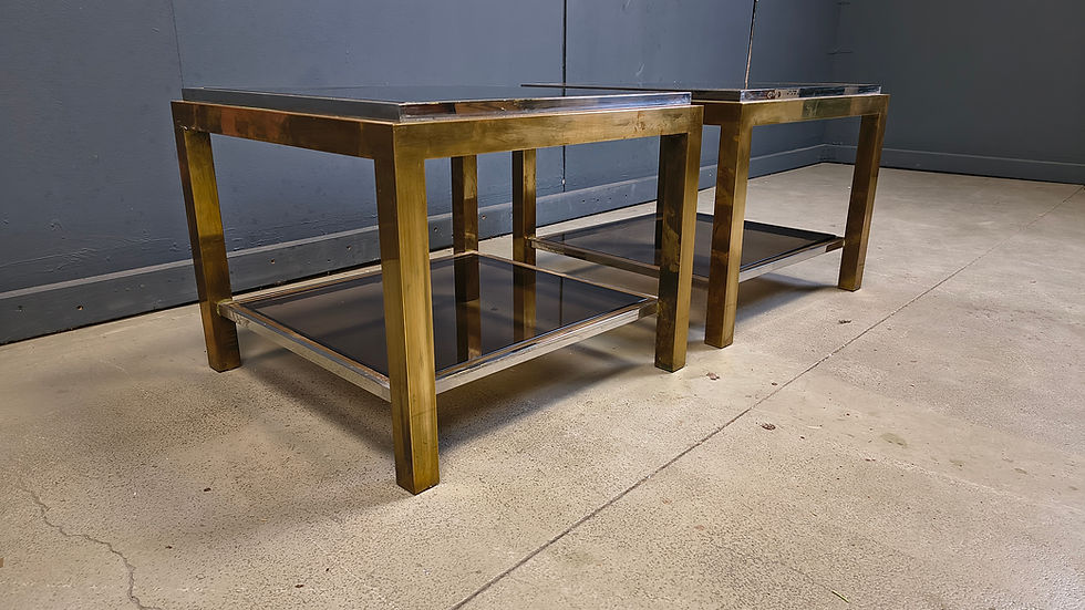 Thumbnail: Pair of side tables byJean Charles, 1970s