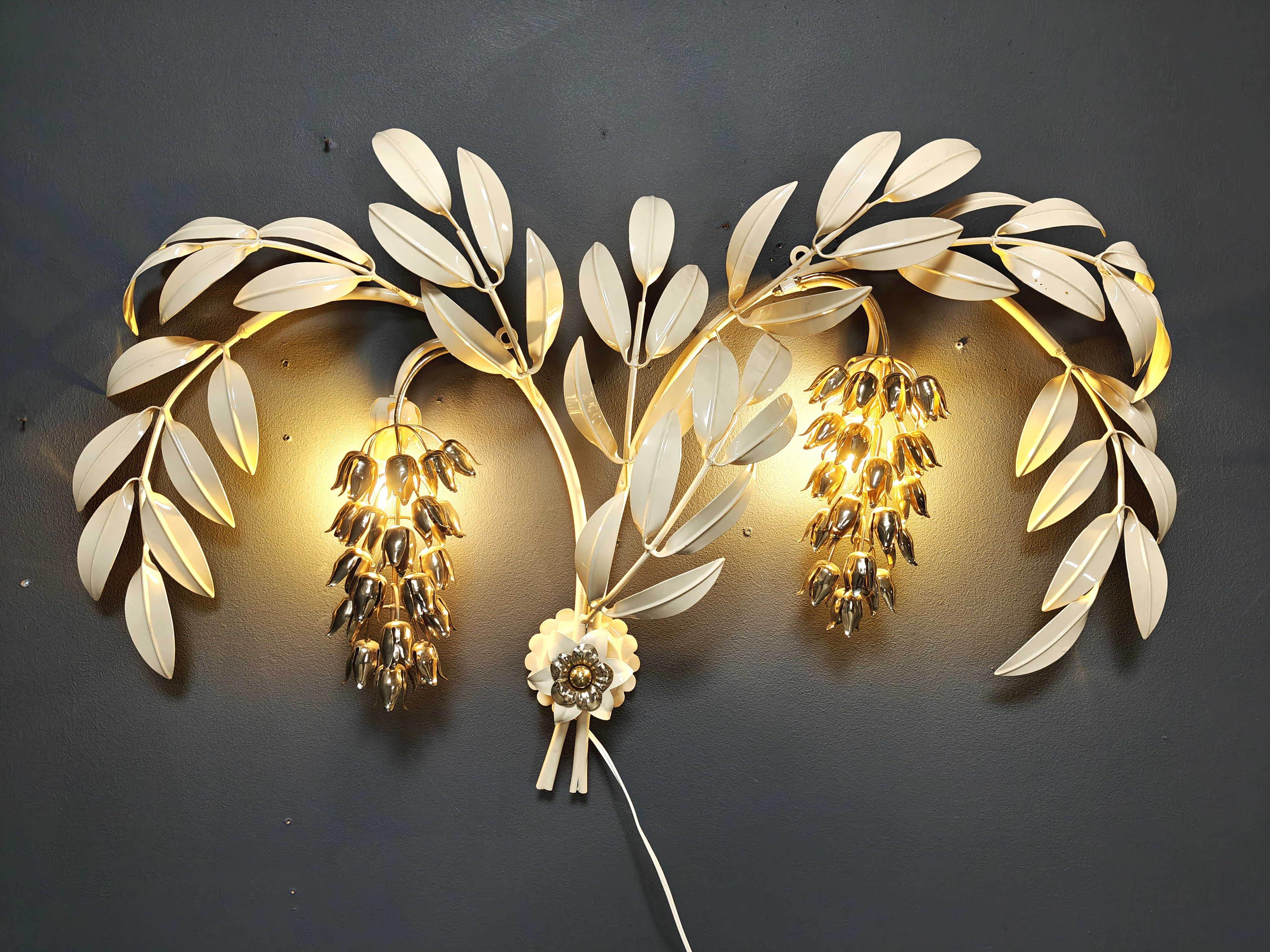Vintage tulip wall lamp by Hans Kögl , 1970s