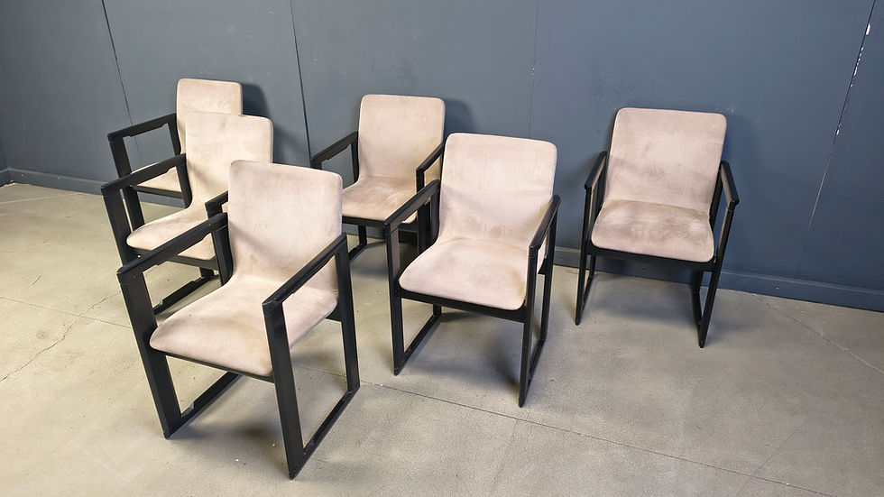 Thumbnail: Set of 6 vintage dining chairs attributed to tobia Scarpa, 1970s