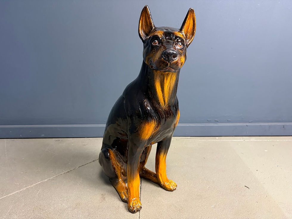 Thumbnail: Vintage Ceramic Sculpture of a Dobberman, 1960s