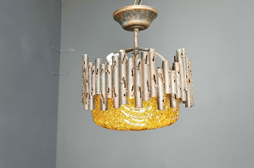 Thumbnail: Brutalist pendant lights by Marcello Fantoni, 1960s