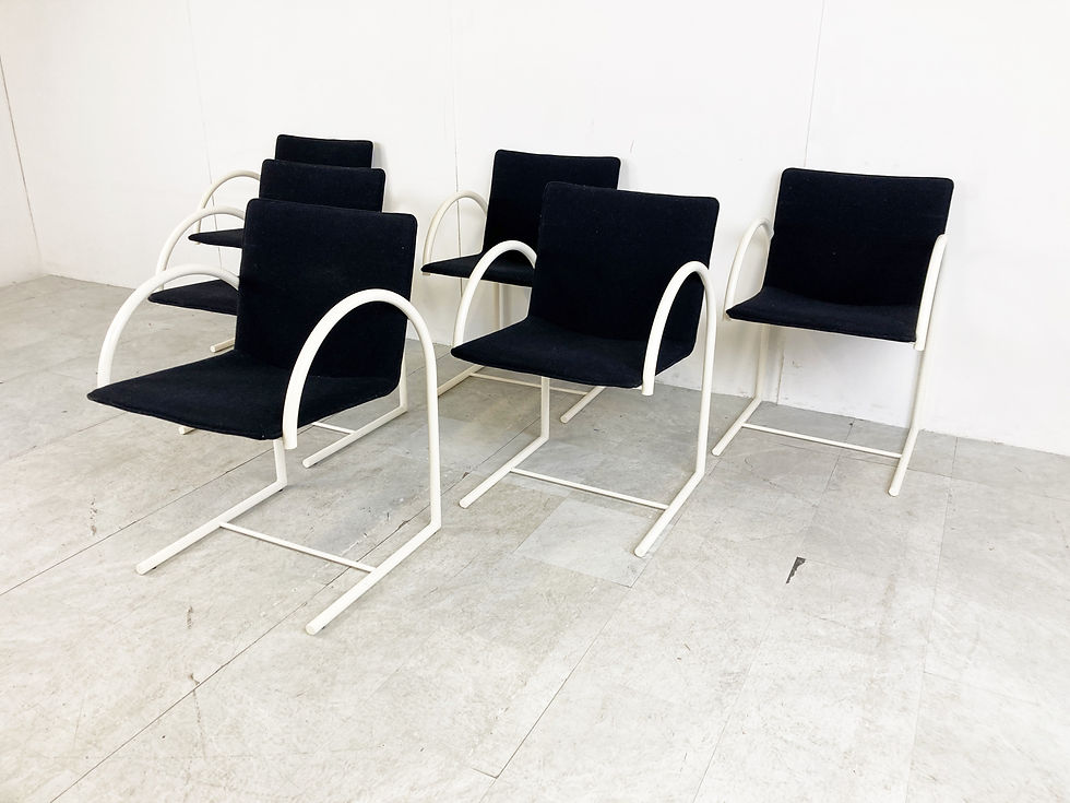 Thumbnail: Postmodern cirkel dining chairs by Metaform, 1980s, Set of 6