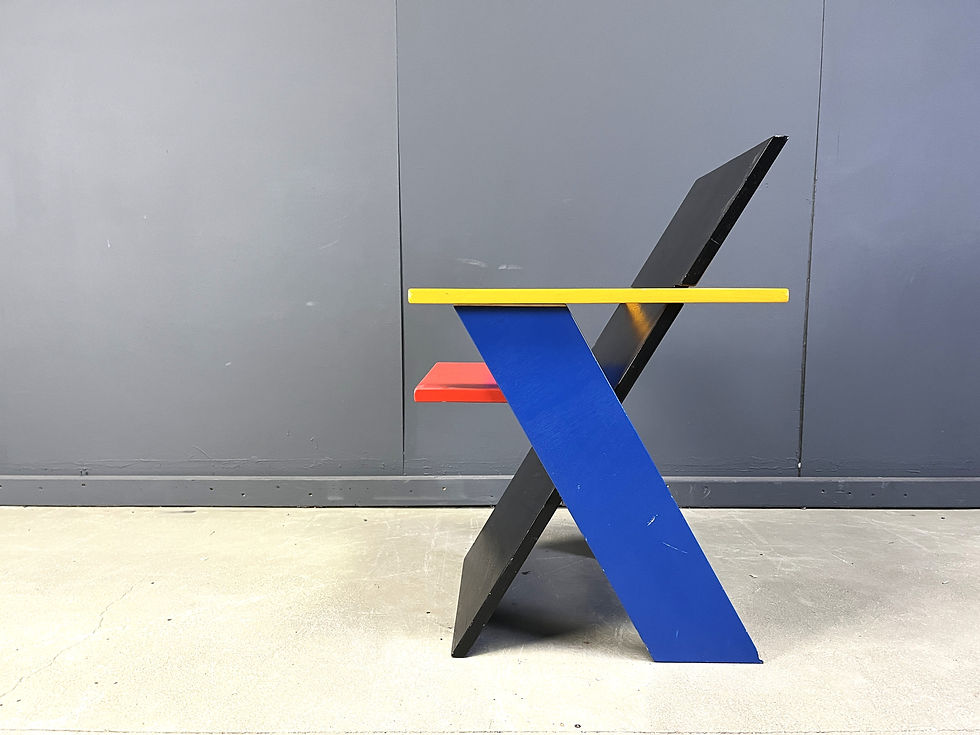 Thumbnail: Colourful postmodern armchair, 1980s