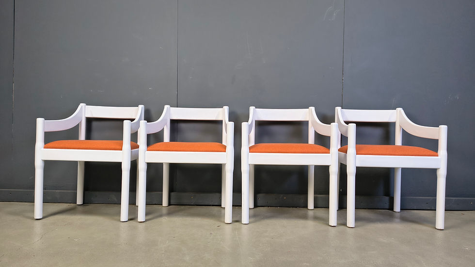Thumbnail: Set of 4 Carimate armchairs by Vico Magistretti, 1960s