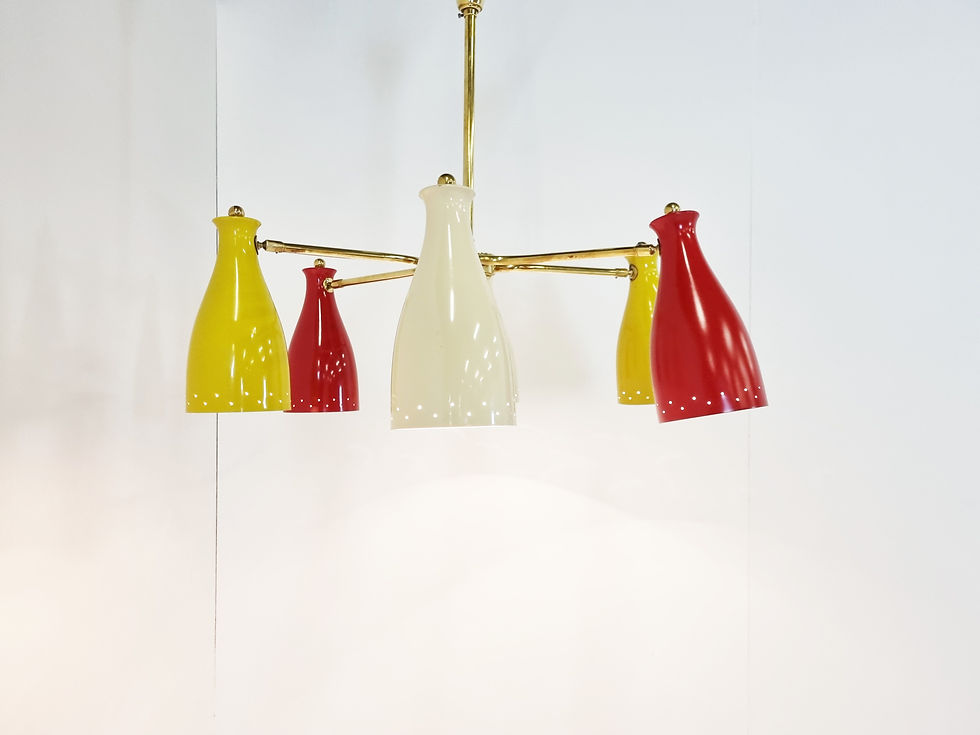 Thumbnail: Mid century coloured chandelier, 1950s