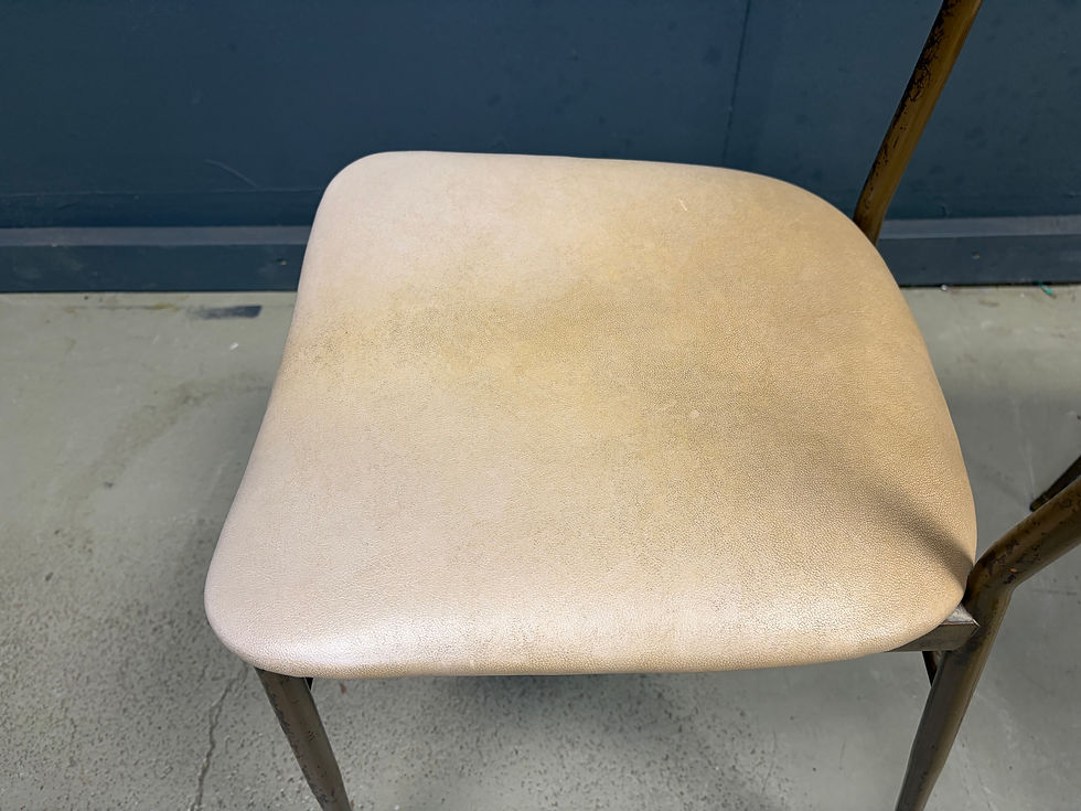 Thumbnail: Mid century italian brass dining chairs, 1950s