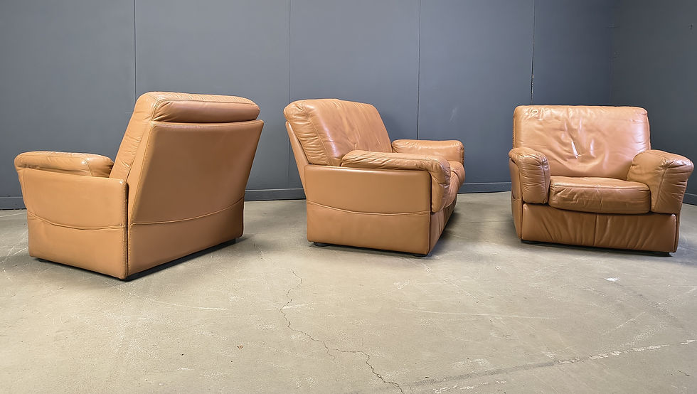 Thumbnail: Vintage sofa set by Durlet, 1980s