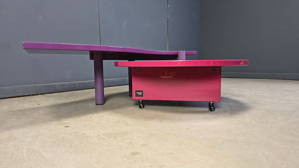 Thumbnail: Maurizio Salvato Rotating Burlwood Coffee Table for Saporiti Italia, 1980s