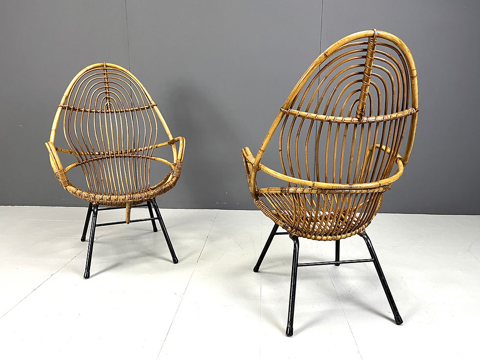 Thumbnail: Pair of Mid-Century chairs by Rohé Noordwolde, 1960's, Netherlands