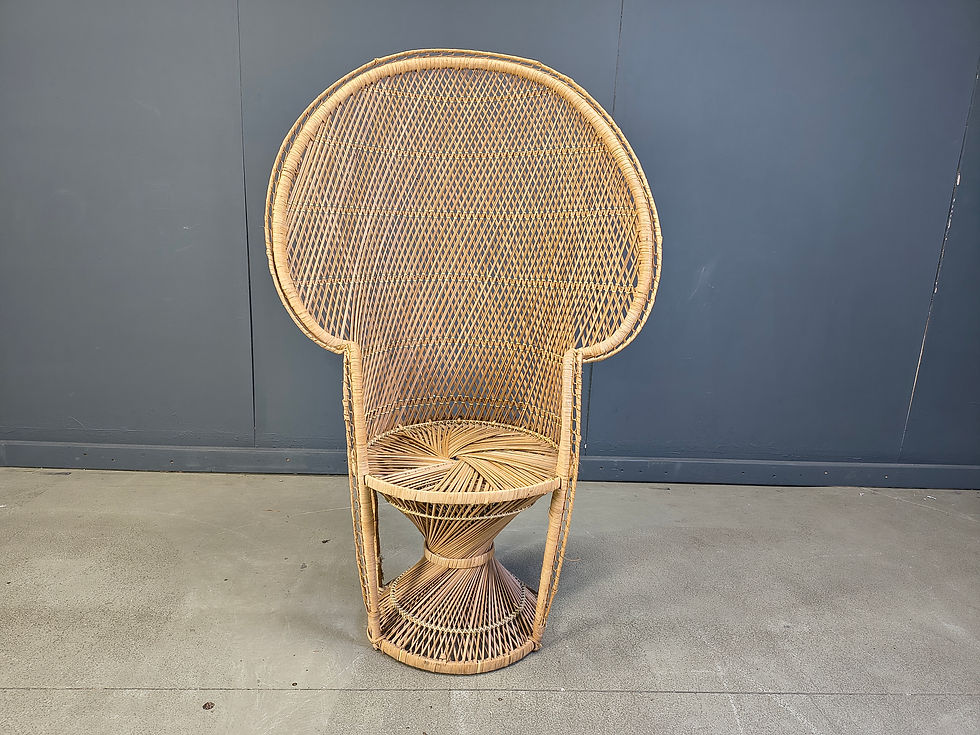 Thumbnail: Vintage wicker peacock chair, 1970s
