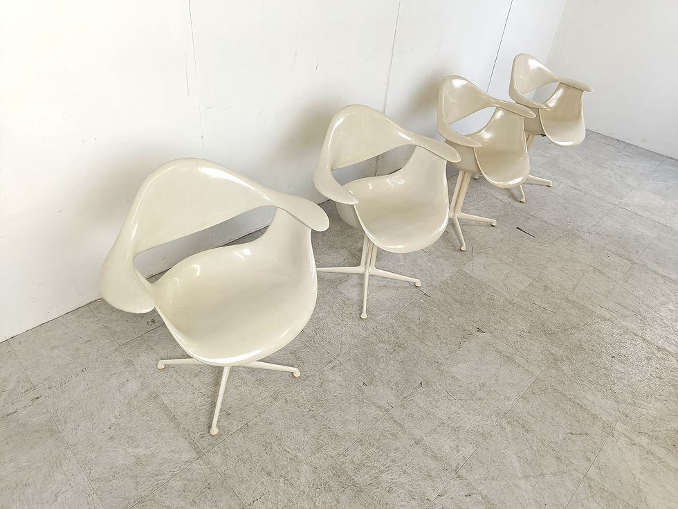 Thumbnail: Space Age Daf Chairs by George Nelson for Herman Miller, Set of 4