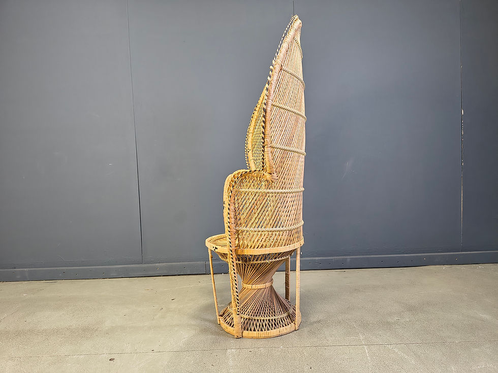 Thumbnail: Vintage wicker peacock chair, 1970s